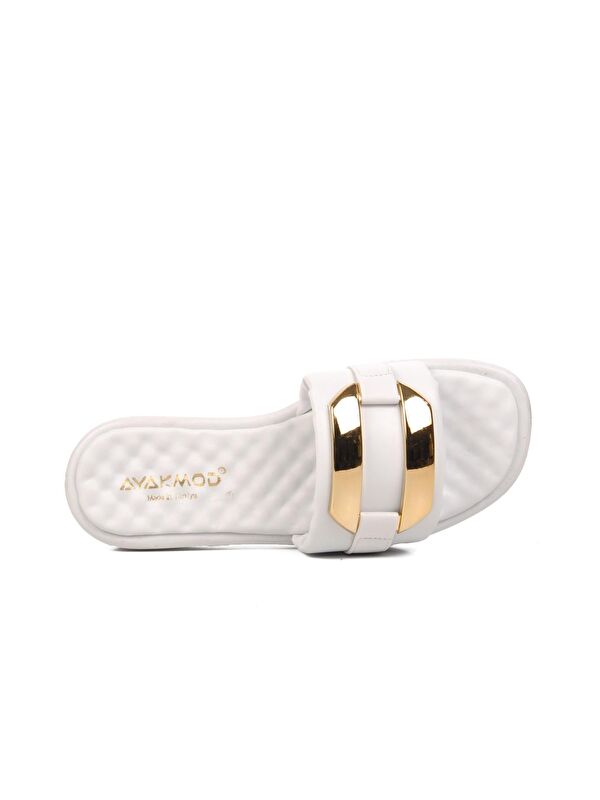 Beyaz Kadın İnce Taban Terlik 335171 - Görsel 5