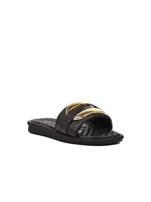 Siyah Kadın İnce Taban Terlik 335171 - Görsel 4