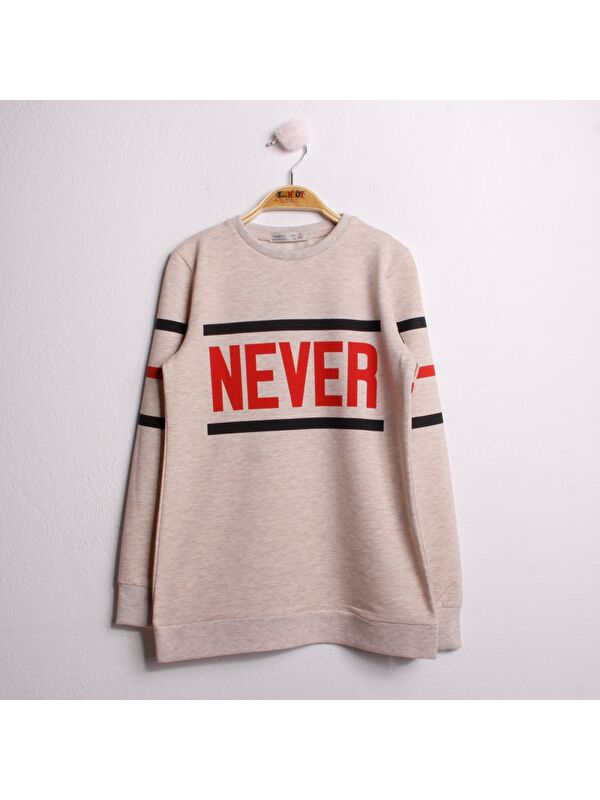 Toontoykids Kız Çocuk Sweatshirt Never Baskı