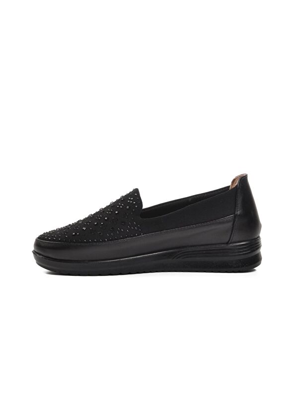 GENİŞ KALIP Siyah Jel Taban Anatomik Kadın Casual Ayakkabı 215 Z - Görsel 4