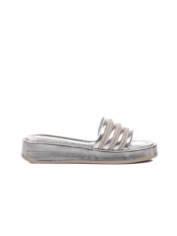 Gümüş Rugan Kadın Terlik 0902 - Görsel 3