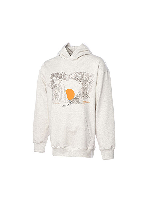Hummel Hmlelroy Hoodie Erkek Günlük Sweatshirt 921847-2006 Krem