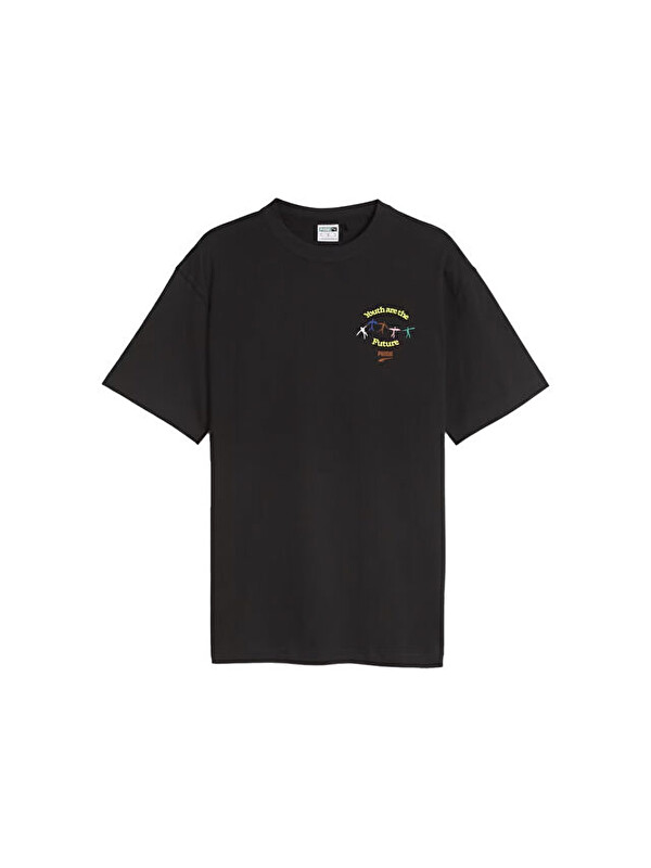Puma Downtown Graphic Tee Erkek Günlük Tişört 62355801 Siyah