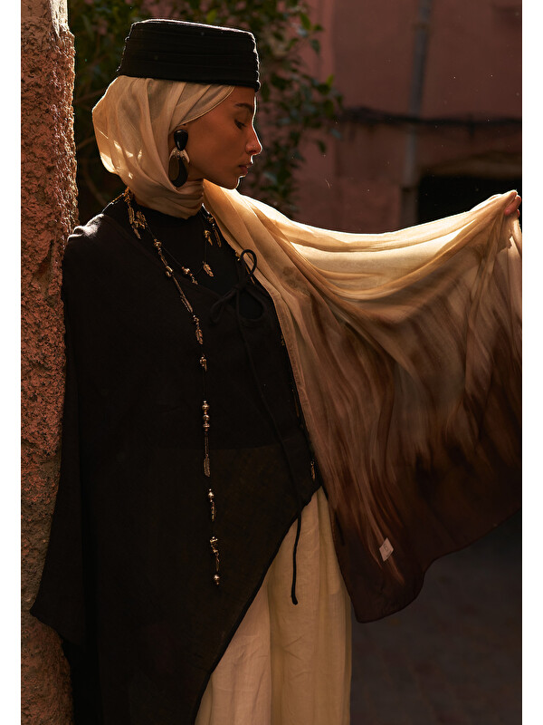 Fresh Scarfs Sand Ripples Desen Soft Viskon Şal Sahra
