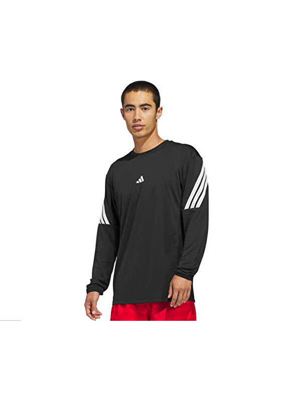 Adidas Crazylite Ls Erkek Basketbol Uzun Kollu Tişört JZ9647 Siyah
