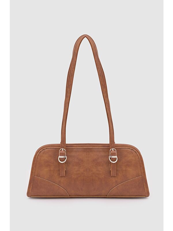 Shulebags Vanity Baget Çanta Taba