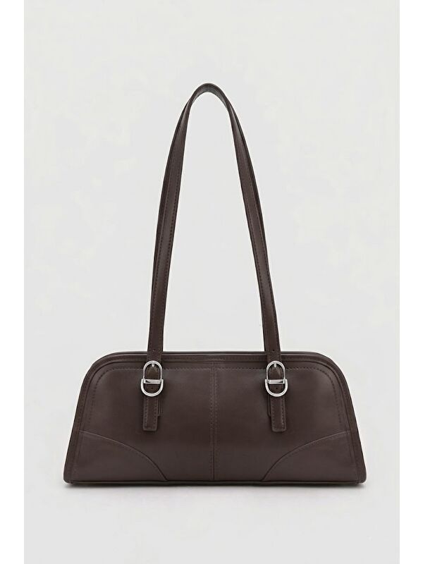 Shulebags Vanity Baget Çanta Acı Kahve