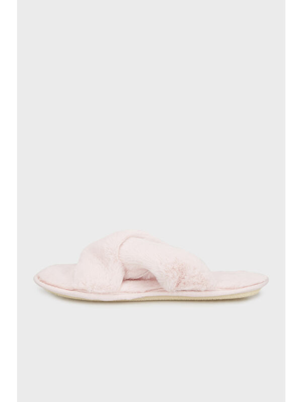 Yumuşak Dokulu Çapraz Pelüş Kadın Terlik 6722001 - Görsel 5