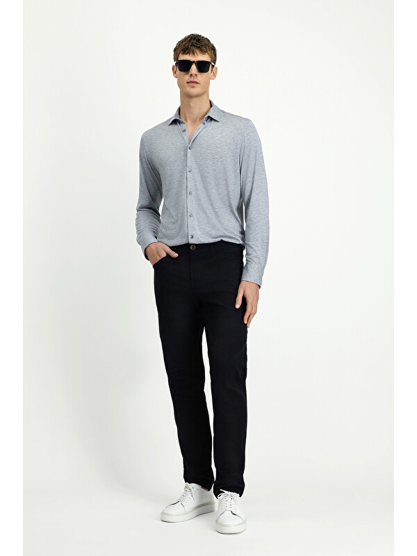 Kiğılı Slim Fit Dar Kesim Elastanlı Kanvas /  Chino Pantolon