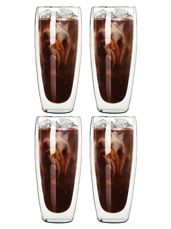 Kitchen Design Lab Çift Cidarlı Uzun320 ml Cam Bardak Seti 4 Adet 2324