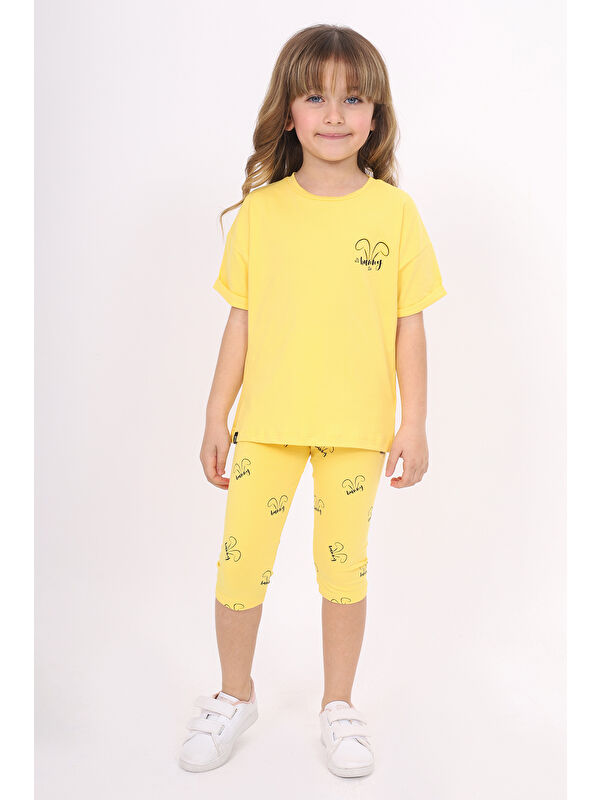 Toontoykids Kız Çocuk Baskılı Kaprili Takım