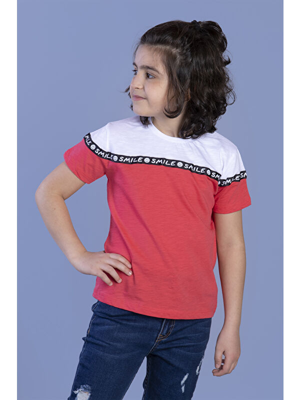 Toontoykids Erkek Çocuk Şeritli Garnili Tişört