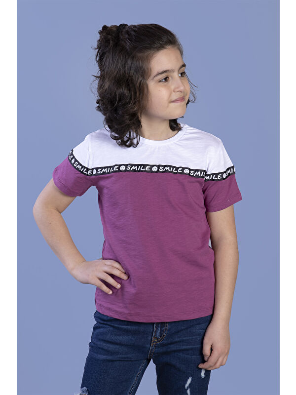 Toontoykids Erkek Çocuk Şeritli Garnili Tişört