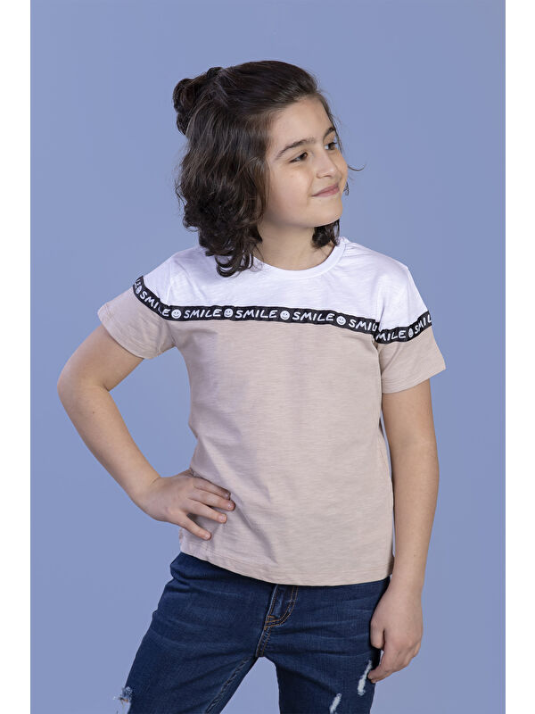 Toontoykids Erkek Çocuk Şeritli Garnili Tişört