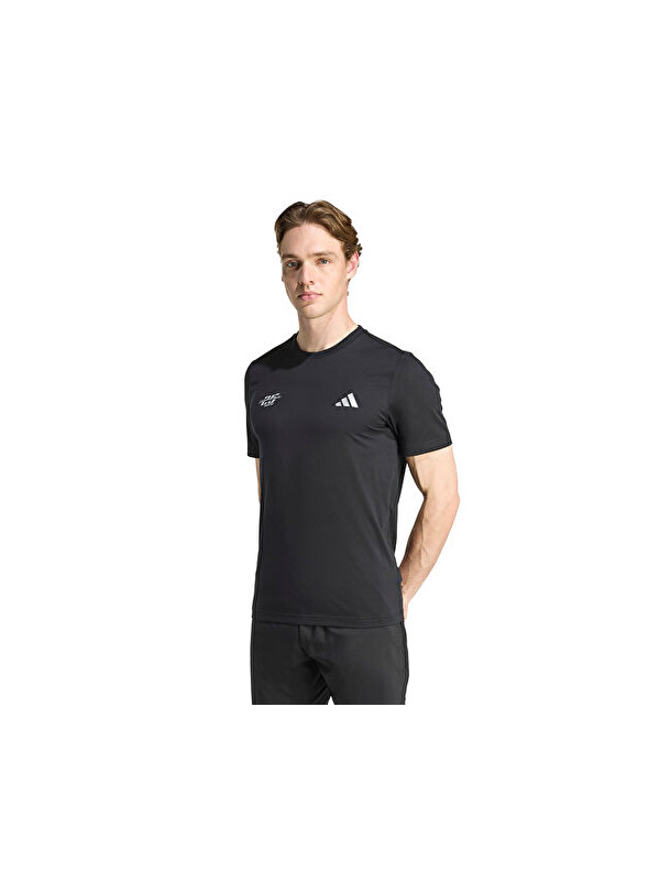 Adidas M Tns Brrcd G T Erkek Tenis Tişörtü JM8964 Siyah