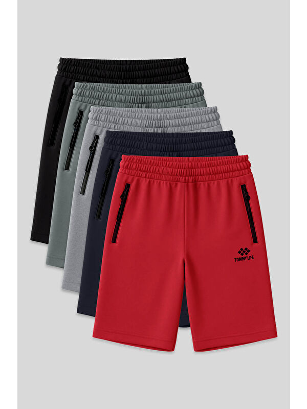 Tommylife Standart Fit Basic 5li Paket Erkek Şort - 81136