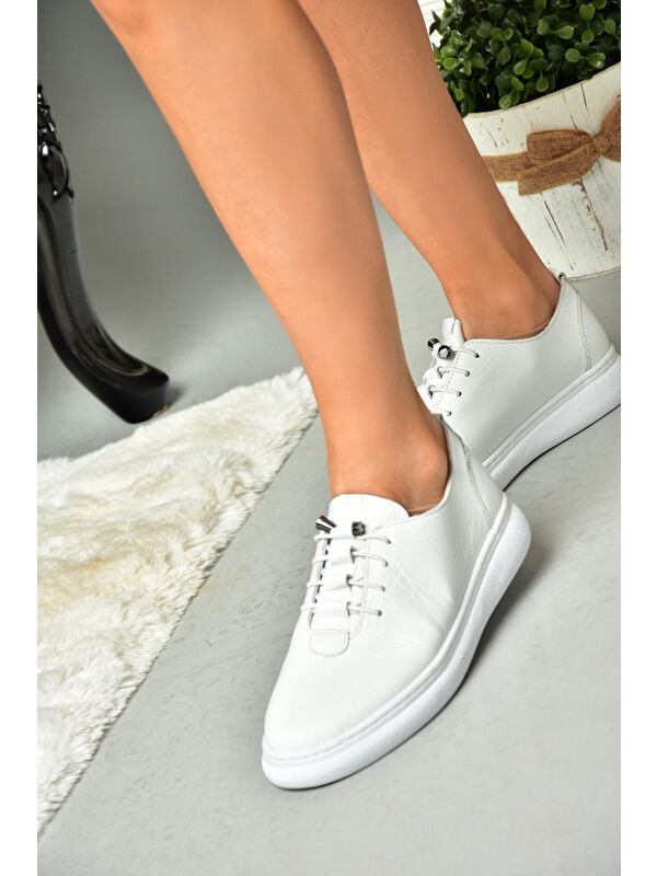 P5554610 Beyaz Kadın Sneaker - Görsel 2