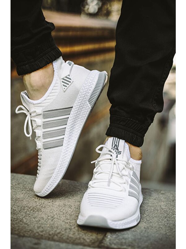 Ald Şerit Detaylı Kalın Taban Erkek Sneaker - Görsel 5