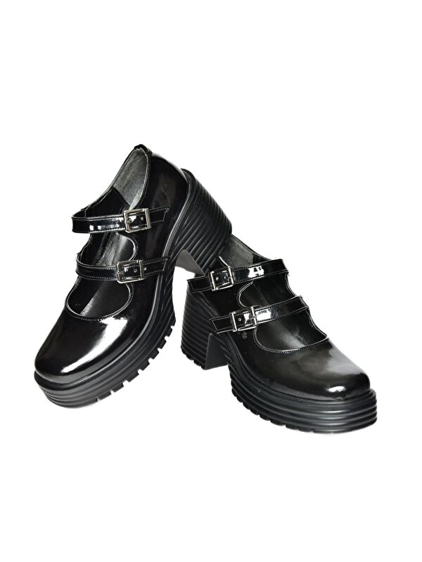 R9960550 Siyah Kadın Topuklu Ayakkabı - Görsel 4