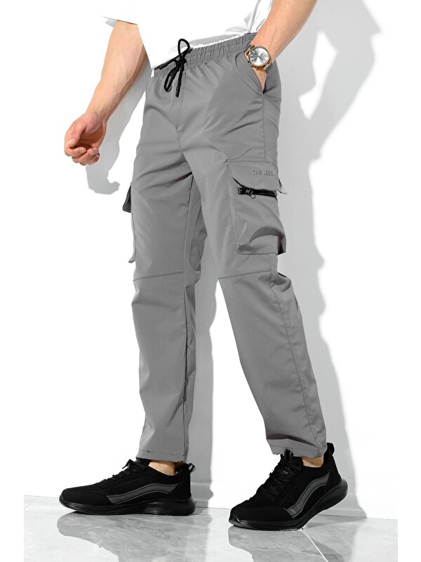 Oksit Slim Fit Kort Paraşüt Kargo Cepli Outdoor  Eşofman Alt
