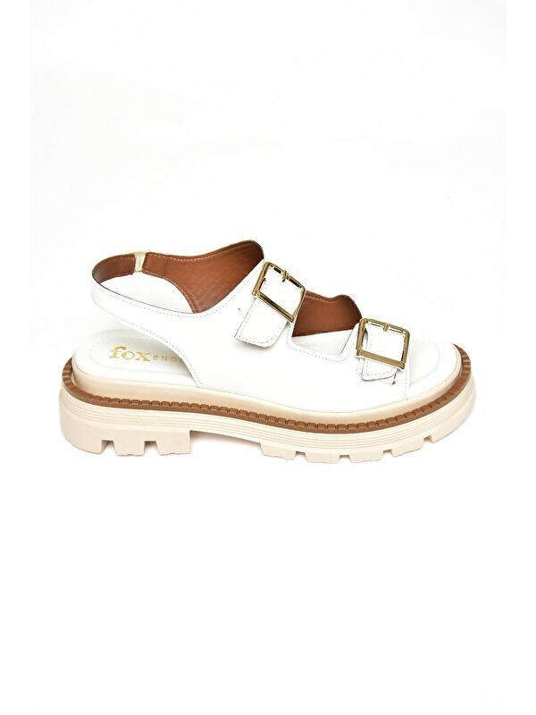 S4373022 Beyaz Kadın Sandalet - Görsel 5