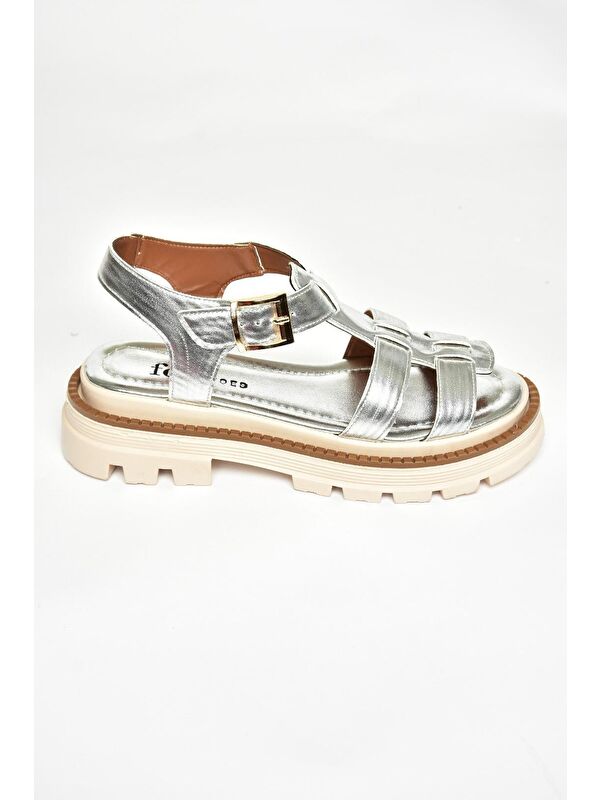 S4373020 Gümüş Kadın Sandalet - Görsel 7