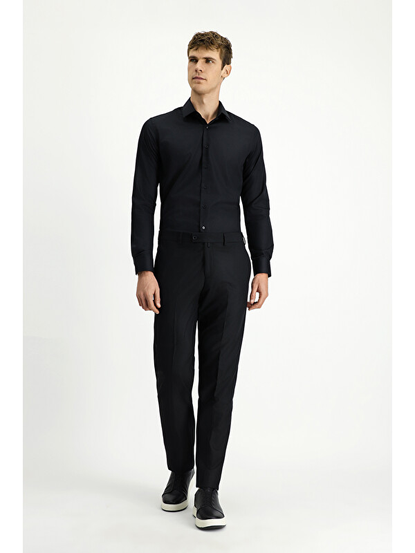 Kiğılı Slim Fit Dar Kesim Yünlü Klasik Kumaş Pantolon