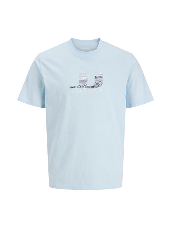 Jack & Jones Core Jcodust Pamuklu Regular Fit Baskılı Bisiklet Yaka T Shirt 12297849