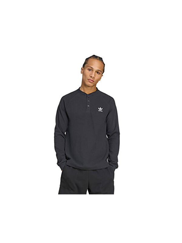 Adidas Essentials Ls Erkek Günlük Sweatshirts JW1050 Siyah