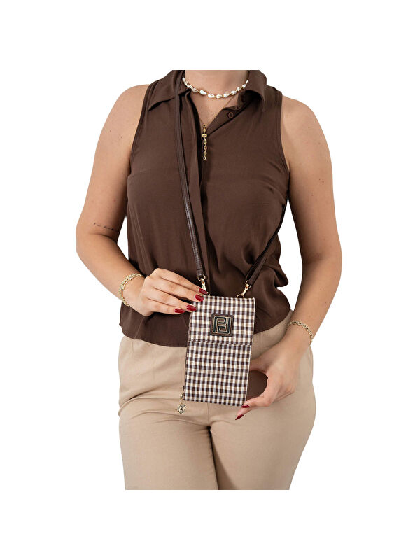 Silver Polo Kadın Portföy Çantası 1145-45710 SILVER POLO BAYAN PORTFÖY M191 KAHVE SARI-MAT KAHVE