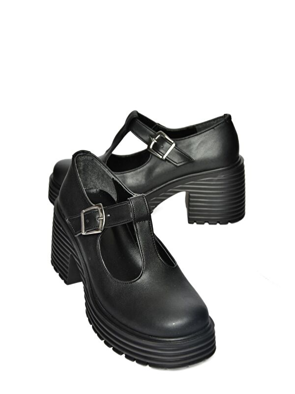 R9969465 Siyah Kadın Topuklu Ayakkabı - Görsel 4