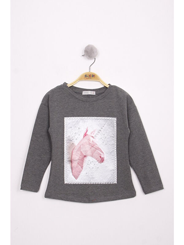Toontoykids Kız Çocuk Boynuzlu Sweatshırt