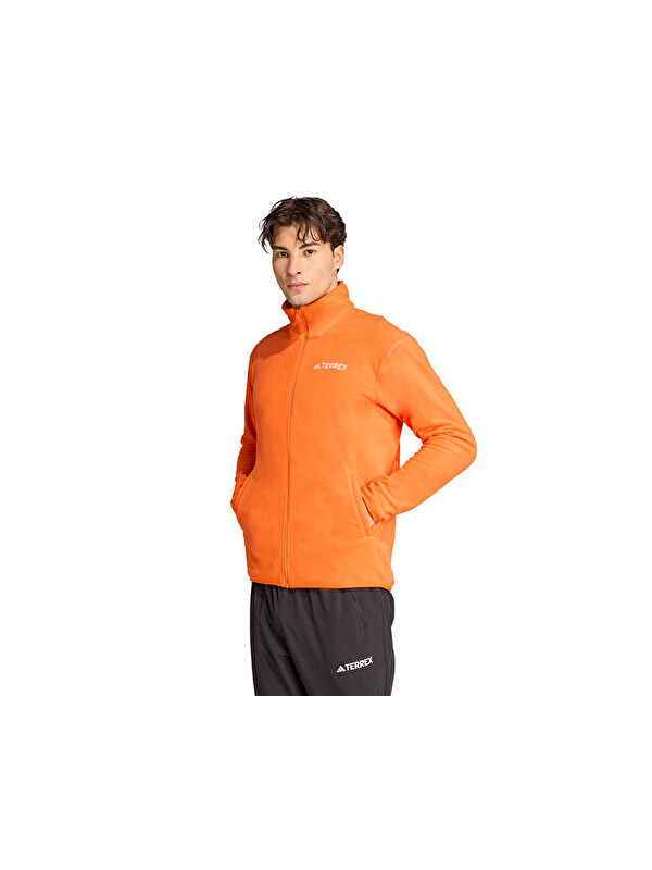 Adidas Terrex Mt Ess Fz Fl Erkek Outdoor Fermuarlı Sweatshirt JM3117 Turuncu