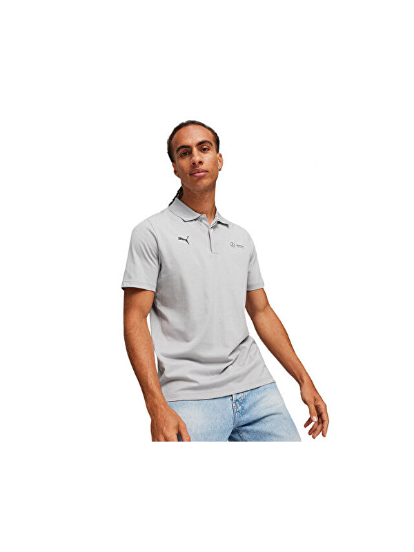 Puma MapF1 Ess Polo Erkek Günlük Polo Yaka Tişört 62376402 Gri