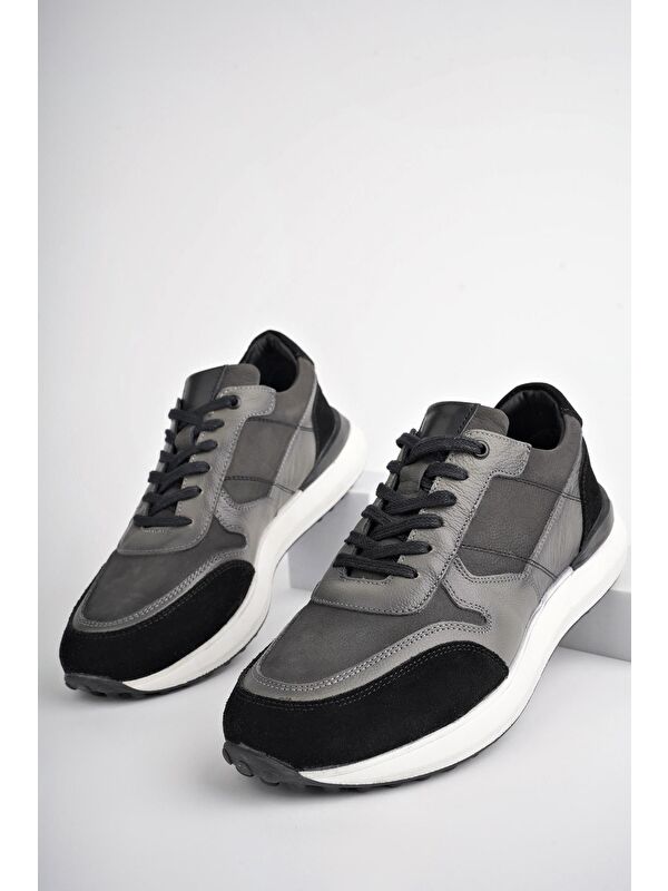 MERTENS Hakiki Deri Bağcıklı Erkek Sneaker - Görsel 2