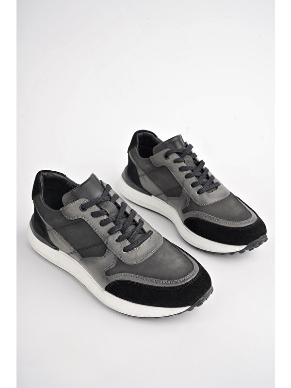 MERTENS Hakiki Deri Bağcıklı Erkek Sneaker - Görsel 3