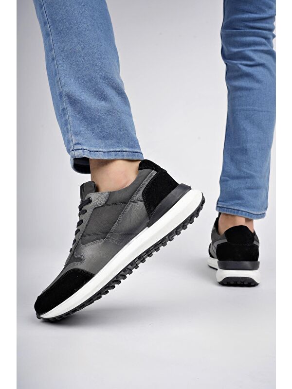 MERTENS Hakiki Deri Bağcıklı Erkek Sneaker - Görsel 6