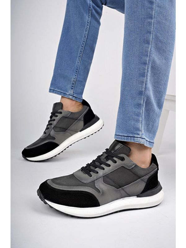 MERTENS Hakiki Deri Bağcıklı Erkek Sneaker - Görsel 7