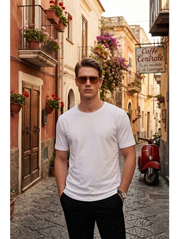 Buratti Pamuklu Regular Fit Bisiklet Yaka T Shirt 5904074