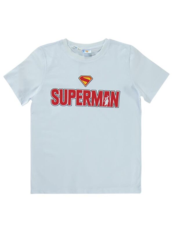 Superman Süperman Baskılı 10-13 Yaş Tişört - Beyaz12-13 Yaş