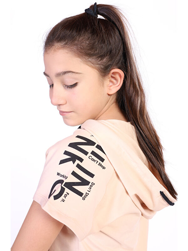 Toontoykids Kız Çocuk Yazı Baskılı Şortlu Takım