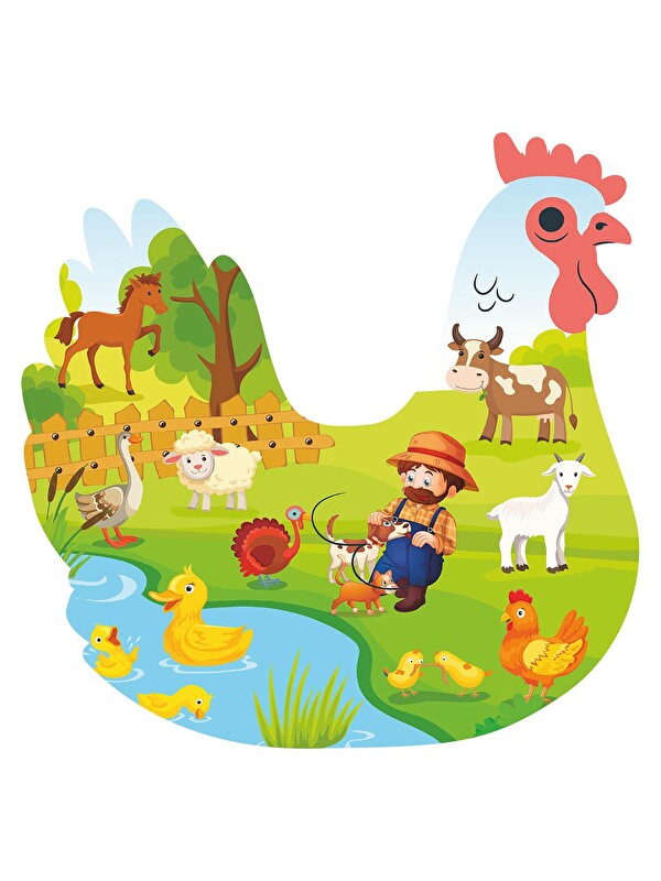 Bee Smart Ahşap Puzzle Çiftlik - Standart