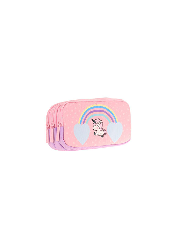 Kaukko Kids 3 Bölmeli Kalem Çantası Magic Rainbow L8212
