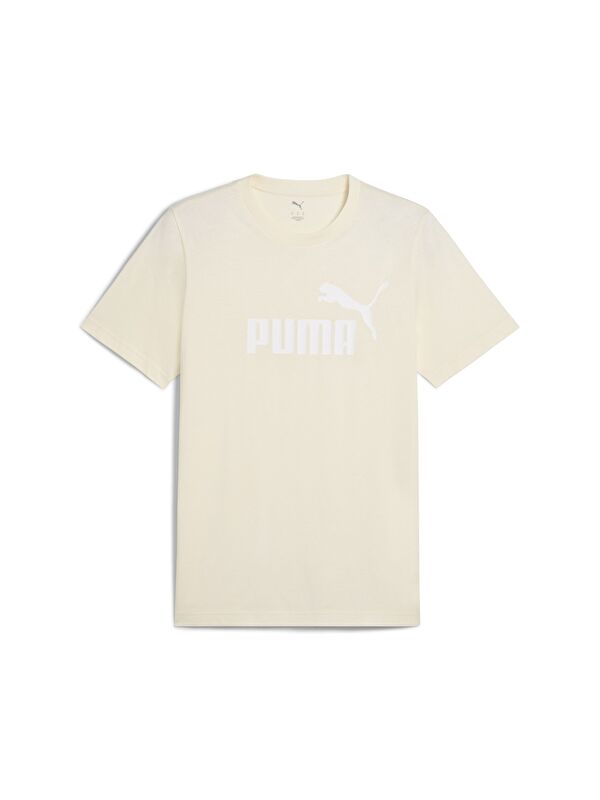 Puma Essentials No 1 Logo Erkek Bej Yuvarlak Yaka Spor Tişört