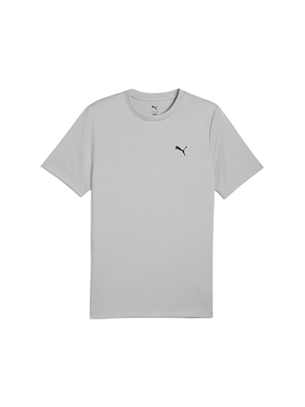 Puma Essentials Small Logo Erkek Gri Yuvarlak Yaka Spor Tişört