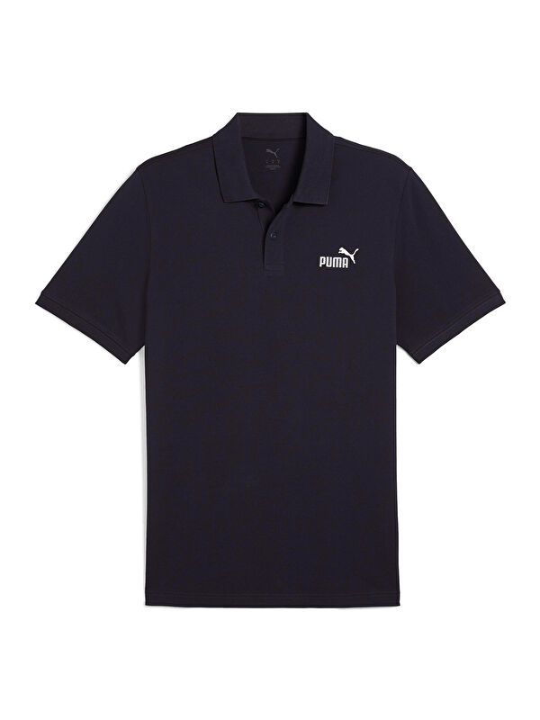 Puma Essentials No 1 Logo Pique Erkek Lacivert Klasik Yaka Polo Spor Tişört