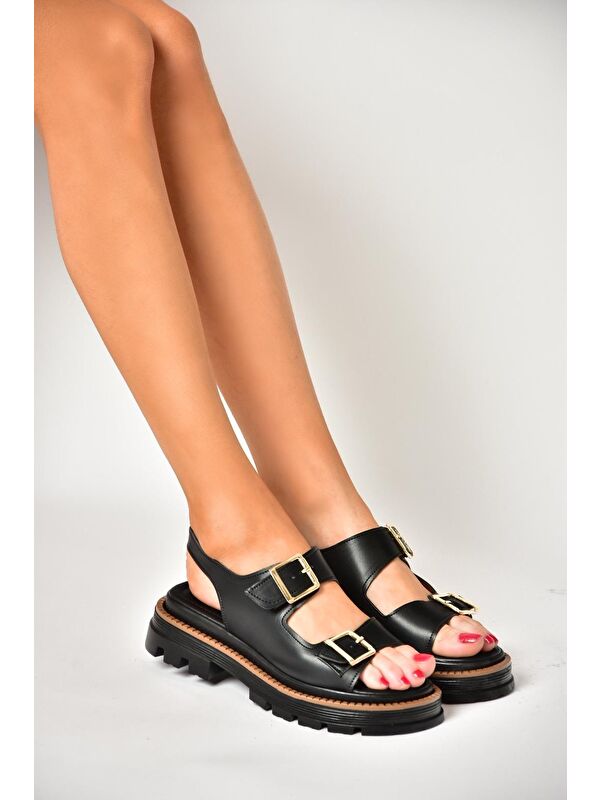 S4373022 Siyah Kadın Sandalet - Görsel 3