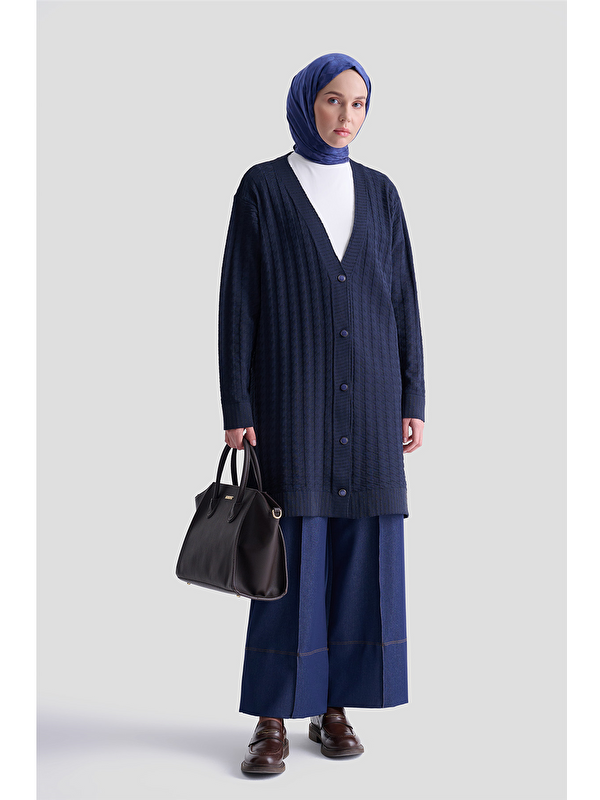 ARMİNE Triko Ceket 25Kd5094 Lacivert