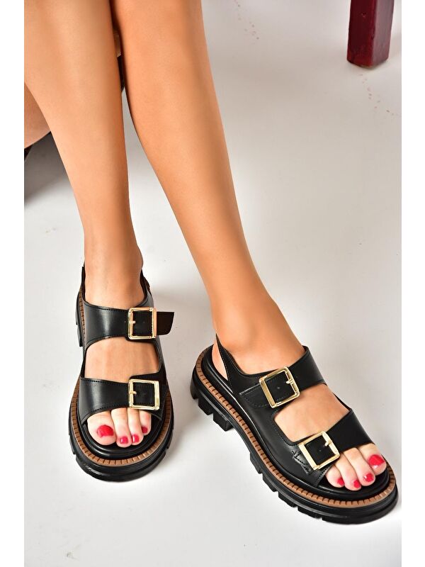 S4373022 Siyah Kadın Sandalet - Görsel 5