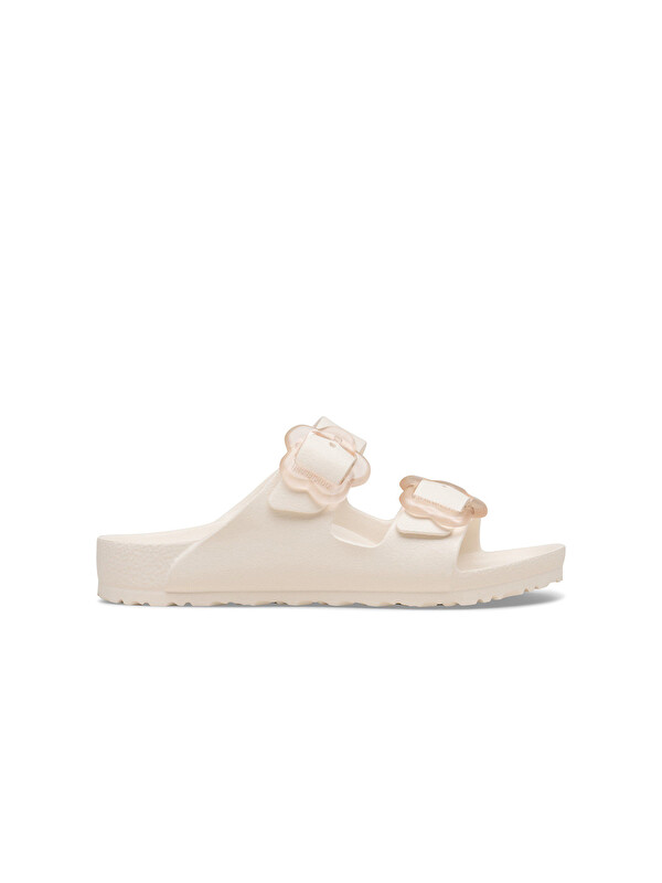 Birkenstock Kız Çocuk Terlik 1031291 ARIZONA KIDS EVA FLOWER BUCKLE EGGSHELL